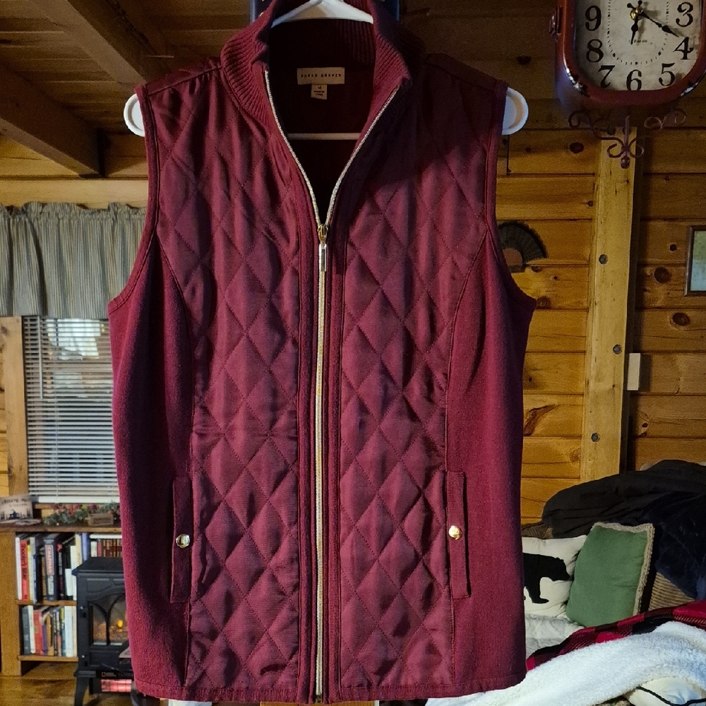 Susan Graver Maroon Vest